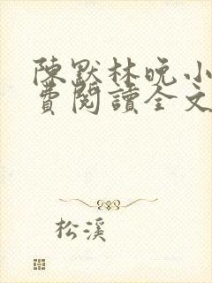 陈默林晚小说免费阅读全文最新章节