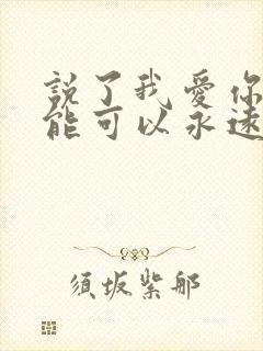 说了我爱你是否能可以永远在一起