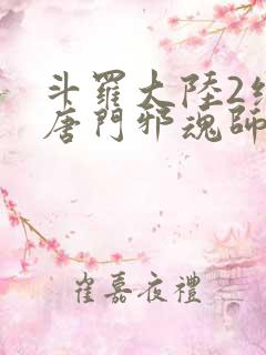 斗罗大陆2绝世唐门邪魂师