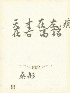 天才在左,疯子在右 高铭
