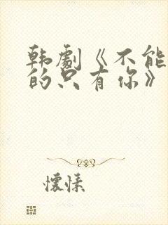 韩剧《不能错过的只有你》免费观看