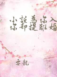 小说为你入狱,你却提离婚