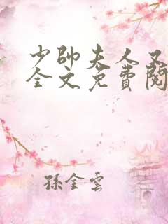 少帅夫人又跑了全文免费阅读小说