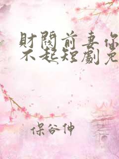 财阀前妻你高攀不起短剧免费观看