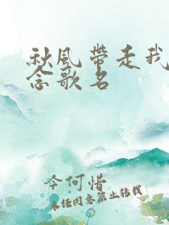 秋风带走我的思念歌名