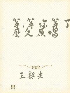 等,等你等了那么久原唱