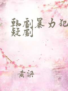 韩剧暴力犯罪悬疑剧