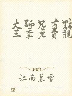 大师兄有点靠谱三季免费观看