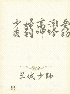 少妇高潮受不了爽到呻吟的