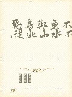 飞鸟与鱼不同路,从此山水不相逢