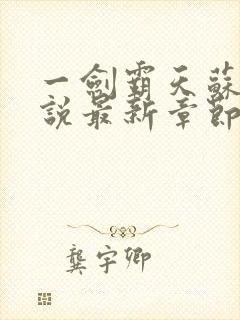 一剑霸天苏信小说最新章节