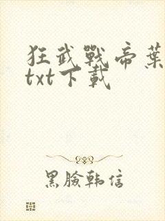 狂武战帝叶轻寒txt下载