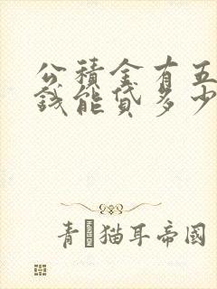 公积金有五万块钱能贷多少钱