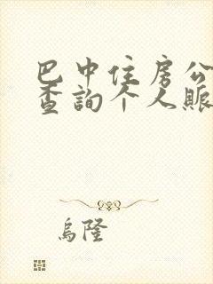 巴中住房公积金查询个人账户查询