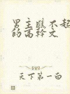 男主瞧不起女主的高干文