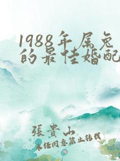 1988年属兔的最佳婚配属相