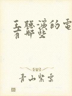 王聪演的电视剧有哪些