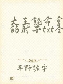 大王饶命会说话的肘子txt全集下载