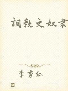 调教文奴隶