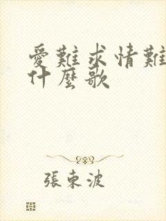 爱难求情难断是什么歌