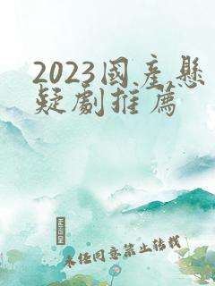 2023国产悬疑剧推荐
