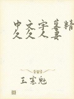 中文字幕精品久久久人妻