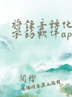 将录音转化为文字的软件app