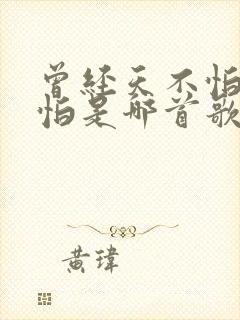 曾经天不怕地不怕是哪首歌的歌词