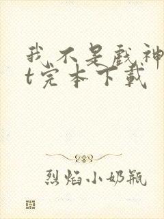 我不是戏神txt完本下载