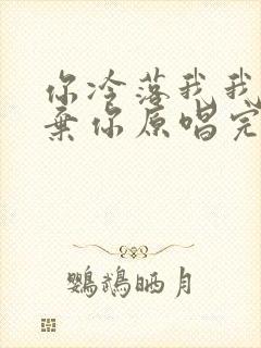 你冷落我我就放弃你原唱完整版歌词