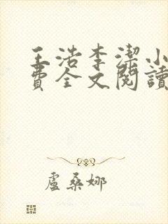 王浩李洁小说免费全文阅读