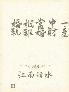 婚姻当中一方出轨离婚财产如何分配