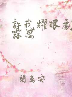 许我耀眼剧照赵露思