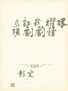 《许我耀眼》电视剧剧情