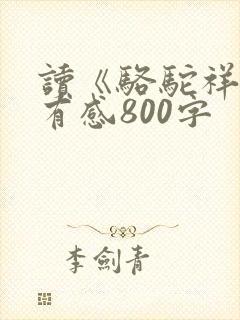 读《骆驼祥子》有感800字