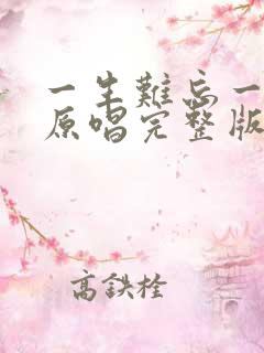 一生难忘一个人原唱完整版