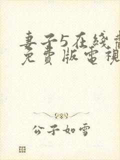 妻子5在线观看免费版电视剧韩剧