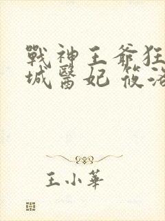 战神王爷狂宠倾城医妃 筱洛