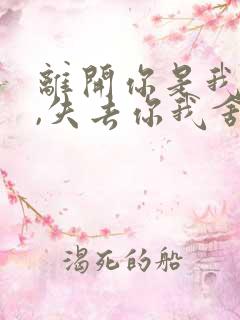 离开你是我的错,失去你我舍不得是什么歌