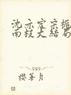 沈亦宸宋栀夏阮南枝大结局