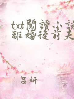 txt阅读小说离婚后前夫哭着求复婚