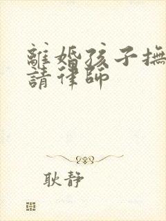 离婚孩子抚养权请律师