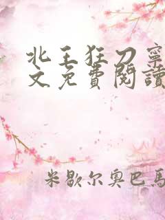 北王狂刀宁北全文免费阅读