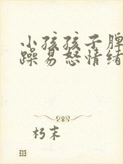 小孩孩子脾气暴躁易怒情绪低落