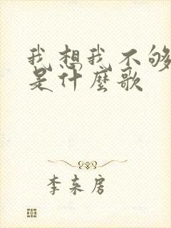 我想我不够爱你是什么歌