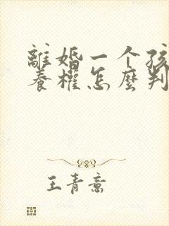 离婚一个孩子抚养权怎么判