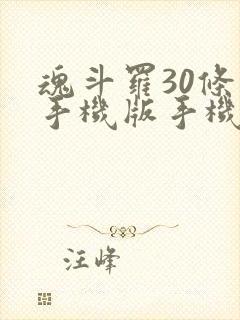 魂斗罗30条命手机版手机游戏