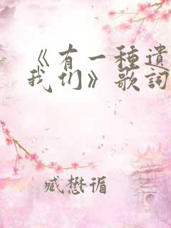 《有一种遗憾叫我们》歌词