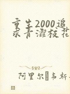 重生2000追求青涩校花同桌开始免费全文阅读