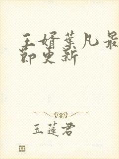 王婿叶凡最新章节更新